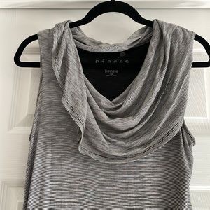 Kensie black and white striped long dress